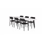 Polar Ellipse Dining Table - 240*100*H75 - White / Black, Polly Dining Chair - Black / Black_6