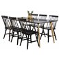 Polar Dining Table - 180*90*H75 - Black / Oak, Lönneberga Windsor Chair - Black_6