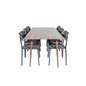 Polar Dining Table 180 cm - Walnut top - Walnut Legs, Polly Dining Chair - Black / Black_6