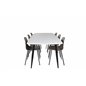 Polar Ellipse Spisebord - 240 * 100 * H75 - Hvid / Sort, Arctic Dining Chair - Sorte Ben - Khaki Pla stic_6