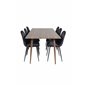 Polar Dining Table 180 cm - Walnut top - Walnut Legs, Polar Dining Chair - Black legs / Black Velvet (ersätter 19902-888)_6