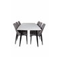 Polar Ellipse Dining Table - 240*100*H75 - White / Black, Leone 2,0 Dining Chair - Grey / Black_6