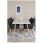 Polar Ellipse Dining Table - 240*100*H75 - Oak / White, Comfort Dining Chair - Black / Oak_6