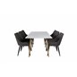 Polar Dining Table - 180*90*H75 - White / Oak, Plaza Dining Chair - Dark Grey / Black_6