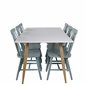 Polar Dining Table - 180*90*H75 - White / Oak, Lönneberga Windsor Chair - Mint Green_6