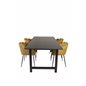 Count Dining Table - 220*100*H75 - Black / Black, Limhamn - Chair - Gold Velvet_4