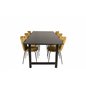 Count Dining Table - 220*100*H75 - Black / Black, Limhamn Light - Chair - Gold Velvet_6