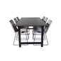 Count Dining Table - 220*100*H75 - Black / Black, Muce Dining Chair - Black Legs - Grey Velvet_6