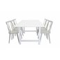 Count Dining Table - 220*100*H75 - White / White, Mariannelund Windsor Chair - Grey_6