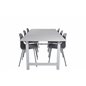 Count Dining Table - 220*100*H75 - White / White, Arctic Dining Chair - Grey Legs - Grey Plastic_6