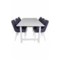 Count Dining Table - 220*100*H75 - White / White, Plaza Dining Chair - White Legs - Blue Fabric_6