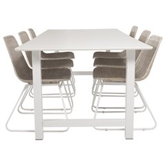 Count Dining Table - 220*100*H75 - White / White, Cirebon Dining Chair - White Wash_6