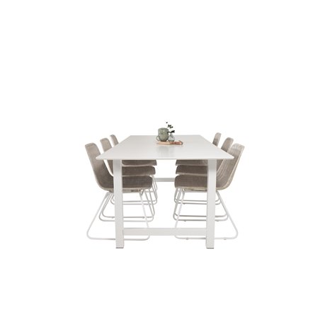 Count Dining Table - 220*100*H75 - White / White, Cirebon Dining Chair - White Wash_6