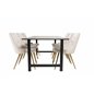 Count Dining Table - 220*100*H75 - Black / Black, Velvet Deluxe Dining Chair - Beige / Brass_6