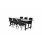 Count Dining Table - 220*100*H75 - Black / Black, Velvet Deluxe Dining Chair - Black / Black_6