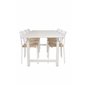 Count Dining Table - 220*100*H75 - White / White, Polly Dining Chair - Nature / White_6