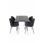 Dipp Spisebord - 120 cm - Sort Finer - Sorte Ben m, Messing Dipp, Wrinkles Spisestuestol - Sorte Ben - Sort Velvet_4