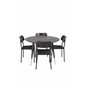 Dipp Dining Table - 115cm - Black / Black Brass, Polly Dining Chair - Black / Black_4