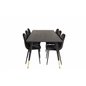 Dipp Dining Table - 180*90cm - Black / Black Brass, Polar Dining Chair - Black legs / Black Velvet (ersätter 19902-888)_6