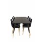 Dipp Dining Table - 180*90cm - Black / Black Brass, Polar Dining Chair - Black / Brass_6