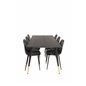 Dipp Dining Table - 180*90cm - Black / Black Brass, Polar Dining Chair - Black / Black_6