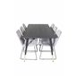 Dipp Dining Table - 180*90cm - Black / Black Brass, Muce Dining Chair - Black Legs - Grey Velvet_6