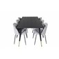 Dipp Dining Table - 180*90cm - Black / Black Brass, Wrinkles Dining Chair - Black Legs - Grey Velvet_6