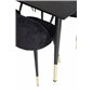 Dipp Dining Table - 180*90cm - Black / Black Brass, Velvet Dining Chair Brass - Black / Black_6