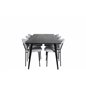 Dipp Dining Table - 180*90cm - Black Veneer / all black legs , Vault Dining Chair - Black Legs - Grey Fabric_6