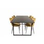 Palace Dining Table - 240*100*H75 - Black / Black, Limhamn Light - Chair - Gold Velvet_6