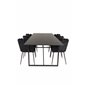 Palace Dining Table - 240*100*H75 - Black / Black, Limhamn - Chair - Black Velvet_6