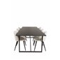 Palace Dining Table - 240*100*H75 - Black / Black, Velvet Dining Chair Corduroy - Beige / Black_6