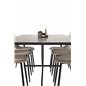 Palace Dining Table - 240*100*H75 - Black / Black, Polar Dining Chair- Black legs / Beige Velvet (ersätter 19902-880)_6