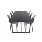 Palace Dining Table - 240*100*H75 - Black / Black, Polar Plastic Dining Chair - Black Legs / Grey Plastic_6