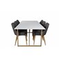 Palace Dining Table - 240*100*H75 - White / Oak, Plaza Dining Chair - Dark Grey / Oak_6