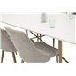 Palace Dining Table - 240*100*H75 - White / Oak, Leone Dining Chair - Light Grey / Oak_6