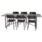 Palace Dining Table - 240*100*H75 - Black / Black, Polly Dining Chair - Black / Black_6