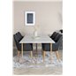 Palace Dining Table - 240*100*H75 - White / Oak, Comfort Dining Chair - Black / Oak_6