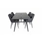 Sleek Extentiontable Black Brushed - 195*95, Comfort Dining Chair - Black / Black_4