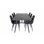 Sleek Extentiontable Black Brushed - 195*95, Polar Dining Chair - Black legs / Black Velvet (ersätter 19902-888)_6