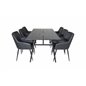 Sleek Extentiontable Black Brushed - 195*95, Comfort Dining Chair - Black / Black_6