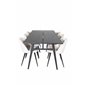 Sleek Extentiontable Black Brushed - 195*95, Velvet Dining Chair - Beige / Black_6