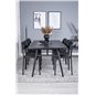 Sleek Extentiontable Black Brushed - 195*95, Polly Dining Chair - Black / Black_6