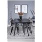 Sleek Extentiontable Black Brushed - 195*95, Polar Dining Chair - Black legs / Light Grey Velvet (ersätter 19902-885)_6