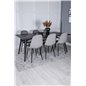 Sleek Extentiontable Black Brushed - 195*95, Polar Dining Chair - Black legs / Light Grey Velvet (ersätter 19902-885)_6