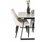 Estelle Dining Table 140*90 - White / Black, Leone Dining Chair - Beige / Black_4