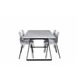 Estelle Dining Table 140*90 - White / Black, Arctic Dining Chair - Black Legs - White Plastic_4