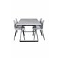 Estelle Dining Table 140*90 - White / Black, Arctic Dining Chair - Black Legs - White Plastic_4