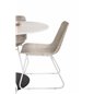 Estelle Round Dining Table ø106 H75 - White / Black, Cirebon Dining Chair - White Wash_4