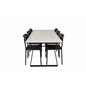 Estelle Dining Table 200*90*H76 - White / Black, Polly Dining Chair - Black / Black_6